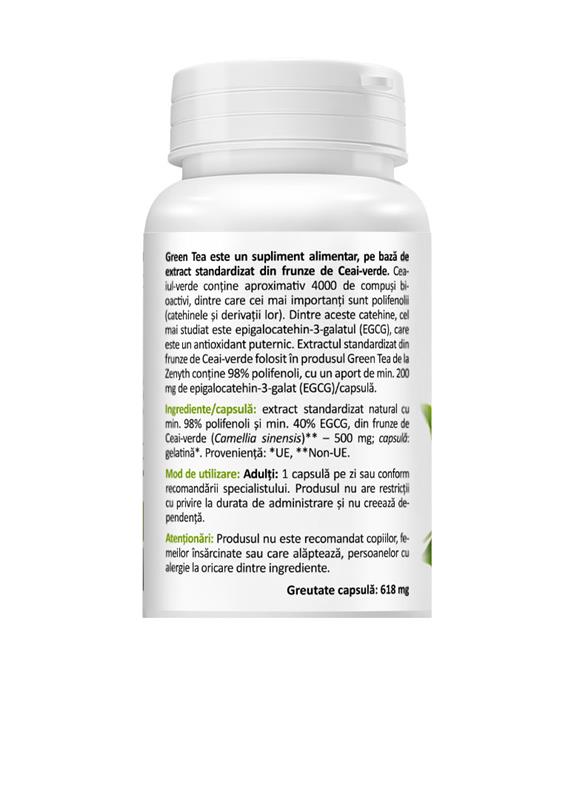 Extract de Ceai Verde Green Tea 30 capsule Zenyth