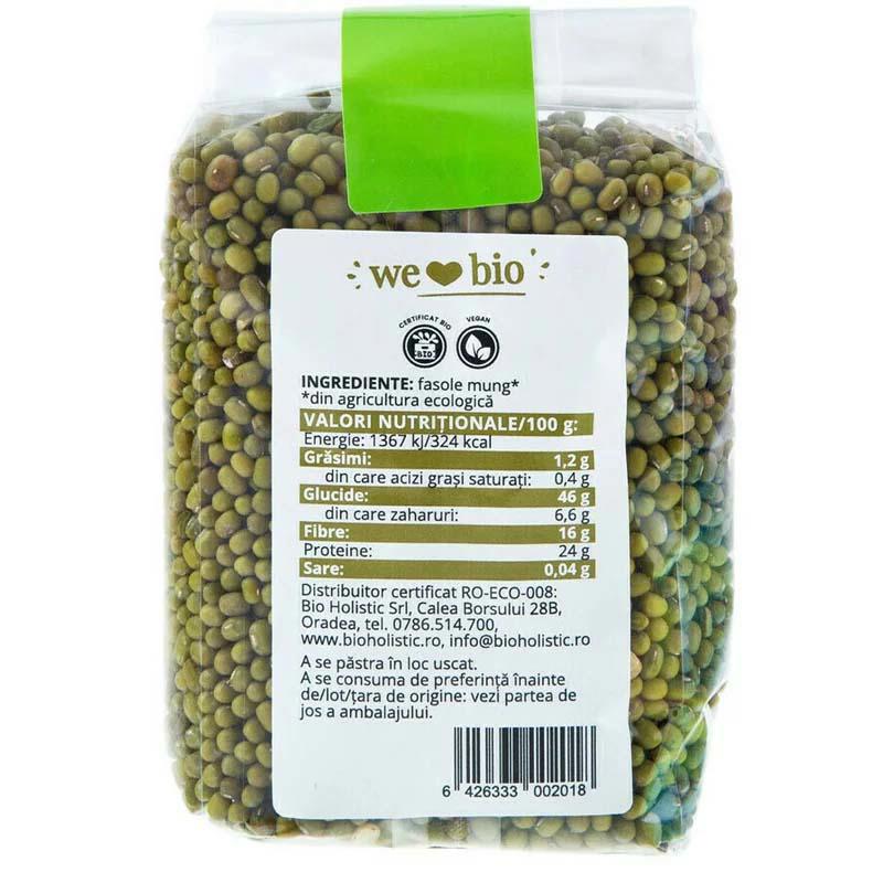 Fasole Mung Bio 400 grame Obio