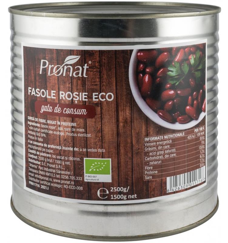 Fasole Rosie Bio Gata de Consum 2.5 kilograme Pronat