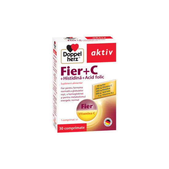 Fier + C + Histidina + Acid Folic 30 comprimate Doppelherz