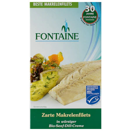 File de Macrou Fraged in Sos Picant de Mustar Bio 200gr Fontain