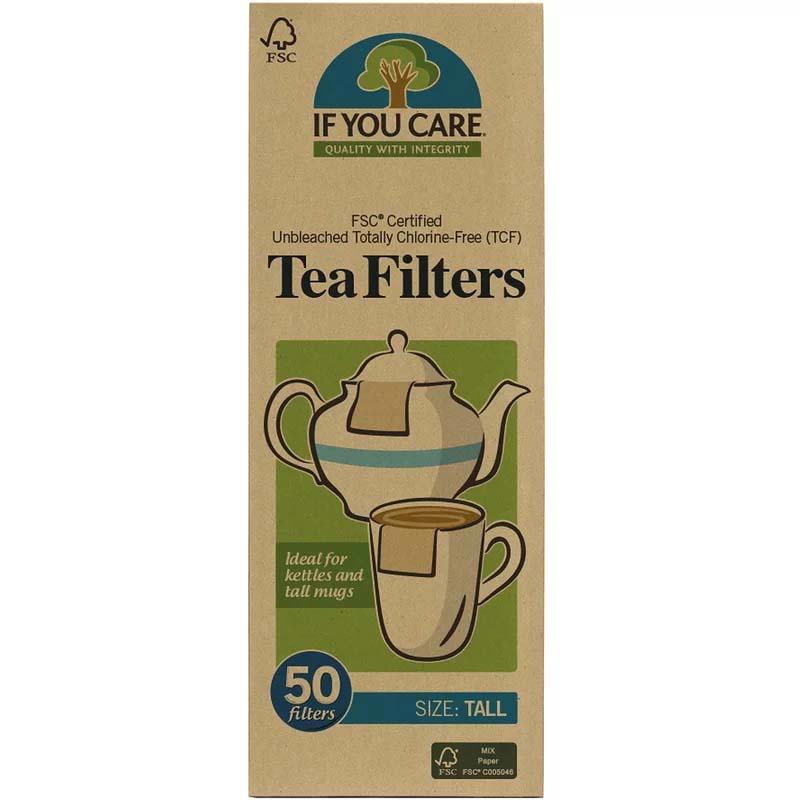 Filtre de Ceai Inalte Nealbite Fara Clor Compostabile 50 bucati If You Care