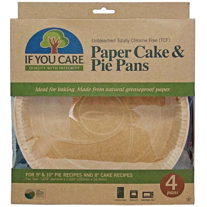 Forme de Copt Rotunde pentru Tarte din Hartie Nealbita Fara Clor 4 bucati If You Care