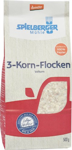 Fulgi Bio din 3 Cereale Integrale Spielberger 500gr