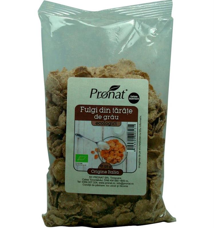 Fulgi Bio din Tarate de Grau Pronat 125gr