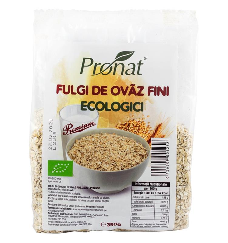 Fulgi de Ovaz Fini Bio 350gr Pronat