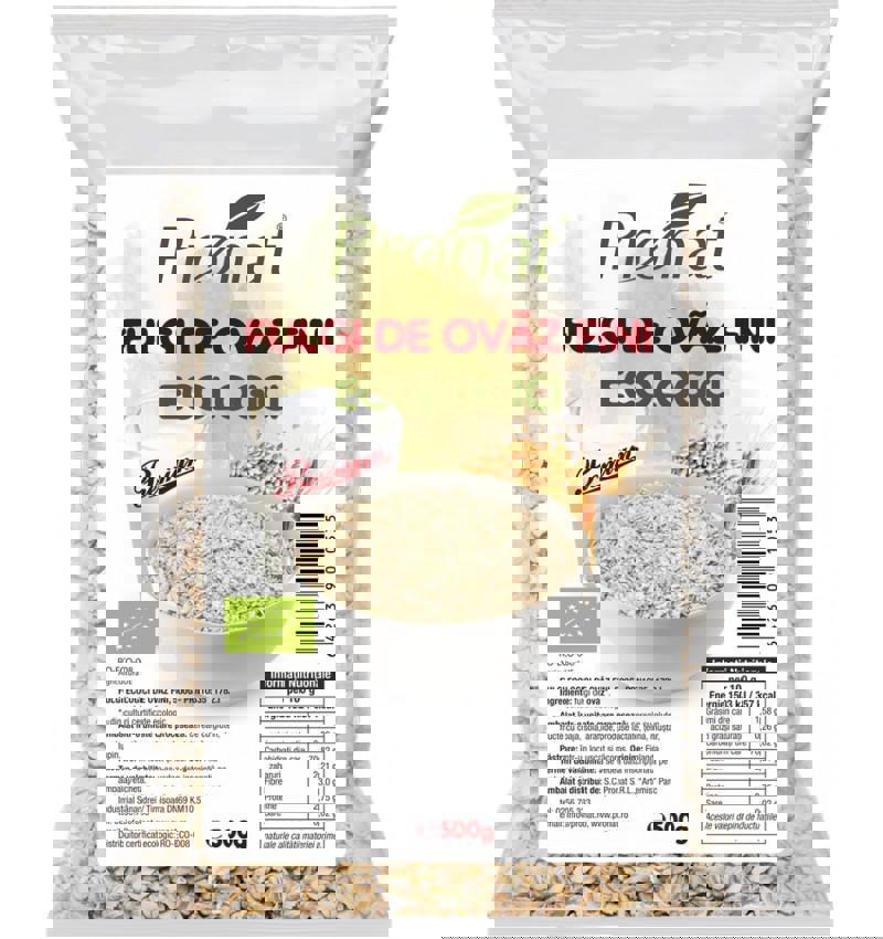 Fulgi de Ovaz Fini Eco 500 grame Pronat
