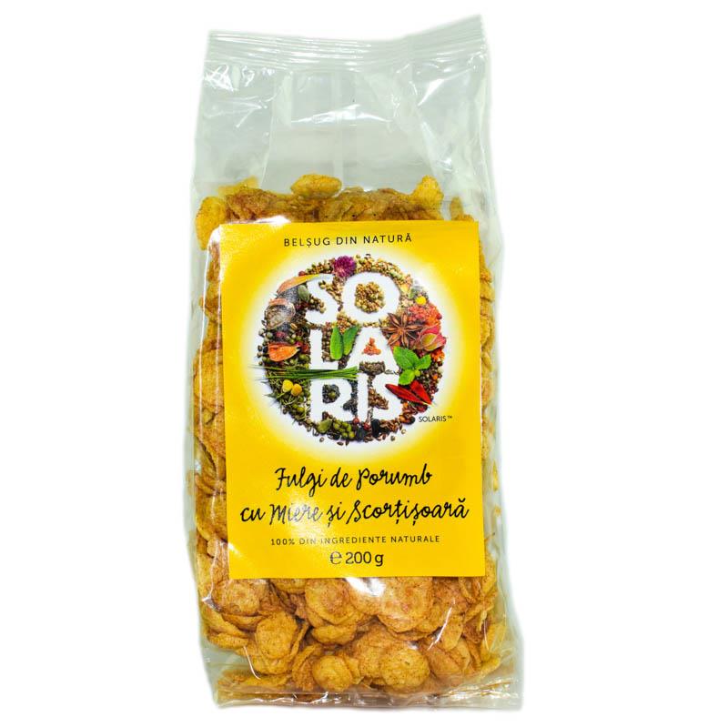 Fulgi de Porumb cu Miere si Scortisoara 200gr Solaris