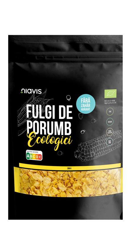 Fulgi de Porumb Fara Zahar Ecologici 200 grame Niavis