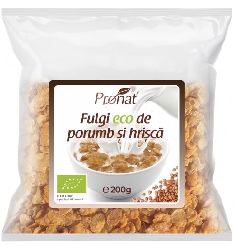 Fulgi de Porumb si Hrisca Bio 200gr Pronat