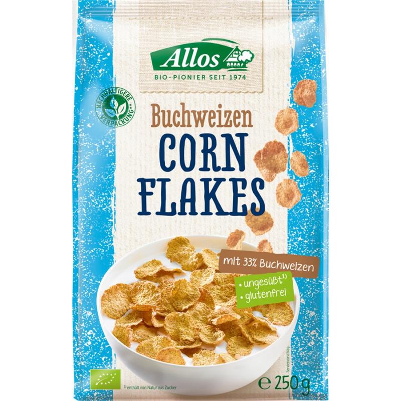 Fulgi din Hrisca si Porumb Fara Gluten Bio 250gr Allos