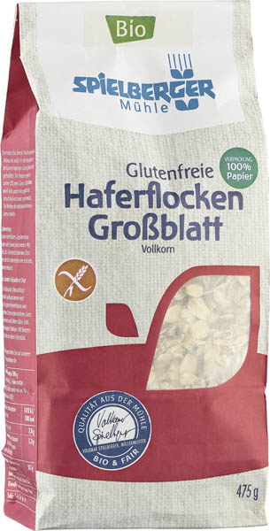 Fulgi Mari de Ovaz Integrali Fara Gluten Bio 475gr Spielberger