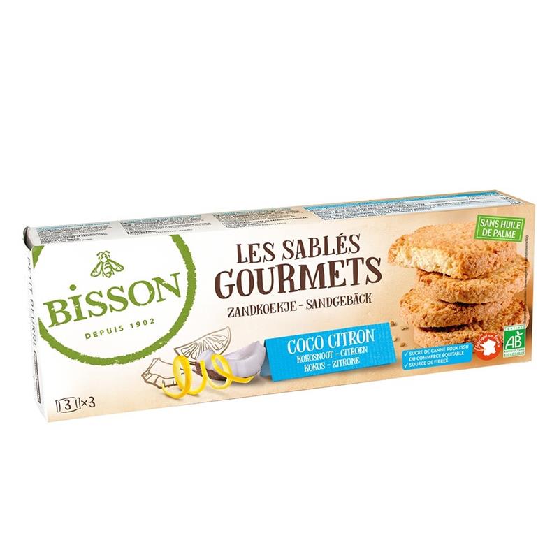 Fursecuri cu Cocos si Lamaie Gourmet Bio 150gr Bisson