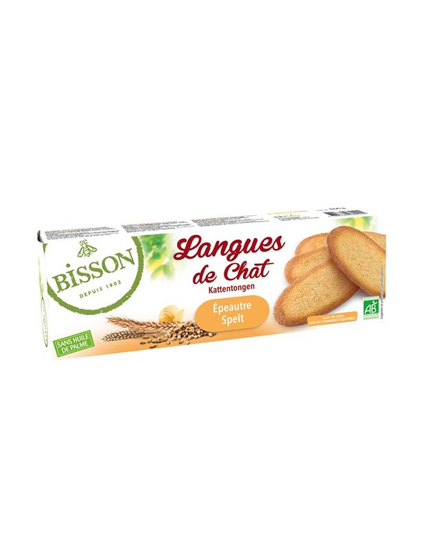 Fursecuri din Spelt Limbi de Pisica Bio 100gr Bisson