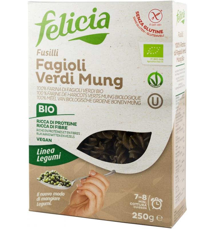 Fusilli Bio din Faina de Fasole Mung Molino 250gr