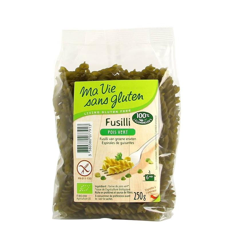Fusilli Bio din Mazare Verde fara Gluten Ma Vie Sans Gluten 250gr