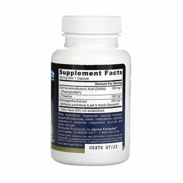 GABA Soothe Ashwagandha Sensoril si L-Theanine 30 capsule Jarrow Formulas
