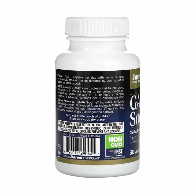 GABA Soothe Ashwagandha Sensoril si L-Theanine 30 capsule Jarrow Formulas
