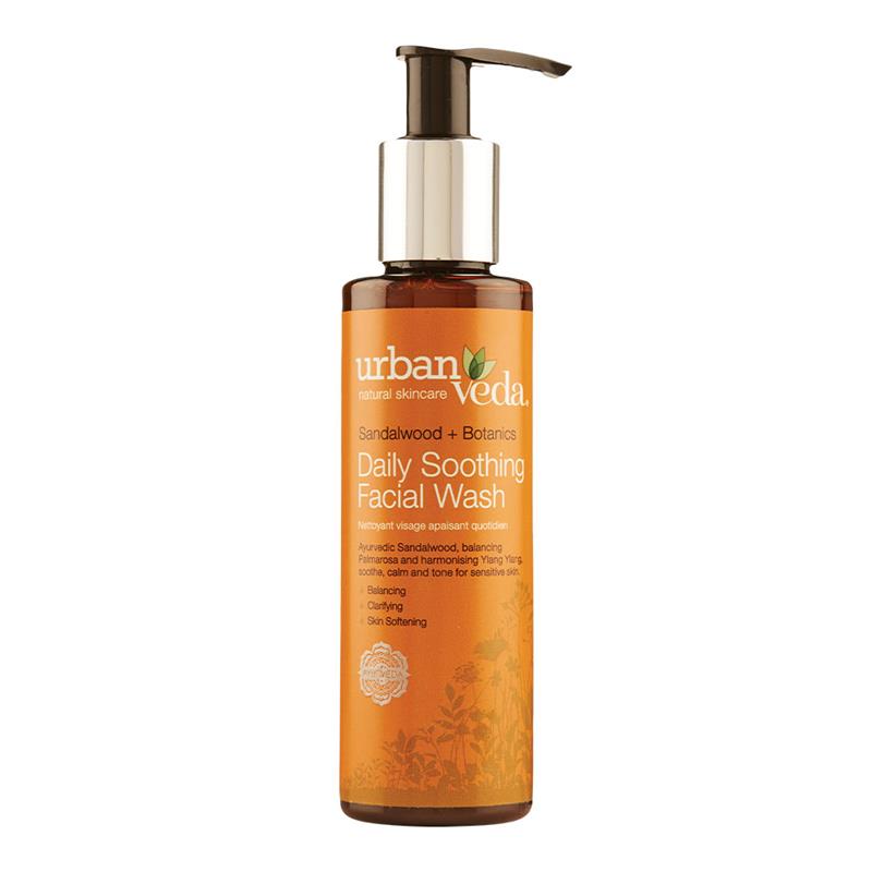 Gel de Curatare pentru Fata cu Extract de Lemn de Santal Organic Ten Sensibil Soothing 150 mililitri Urban Veda