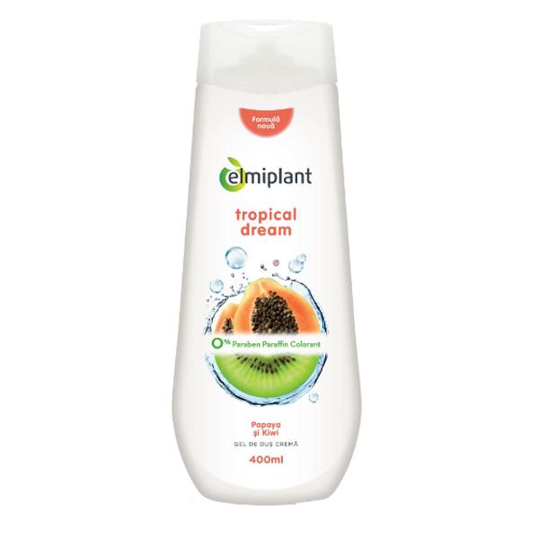 Gel de Dus Crema cu Papaya si Kiwi Tropical Dream 400 mililitri Elmiplant