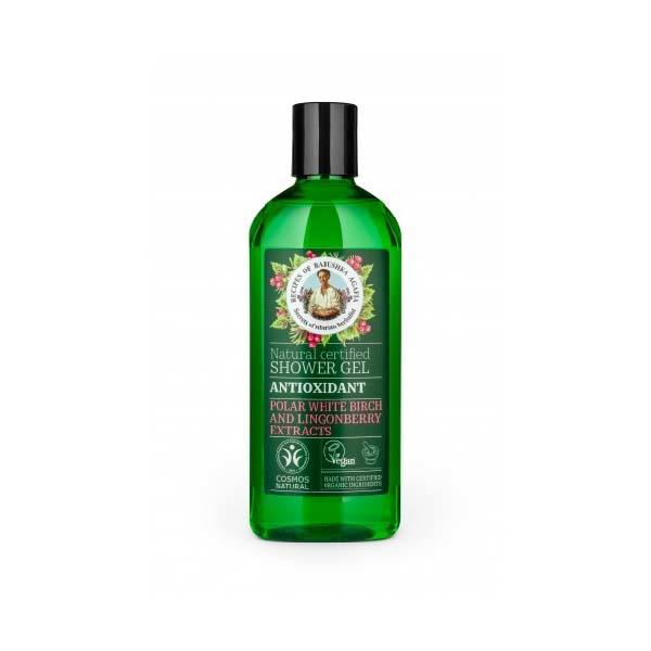 Gel de Dus cu Extract de Mesteacan Alb si Merisoare 260 mililitri Bunica Agafia