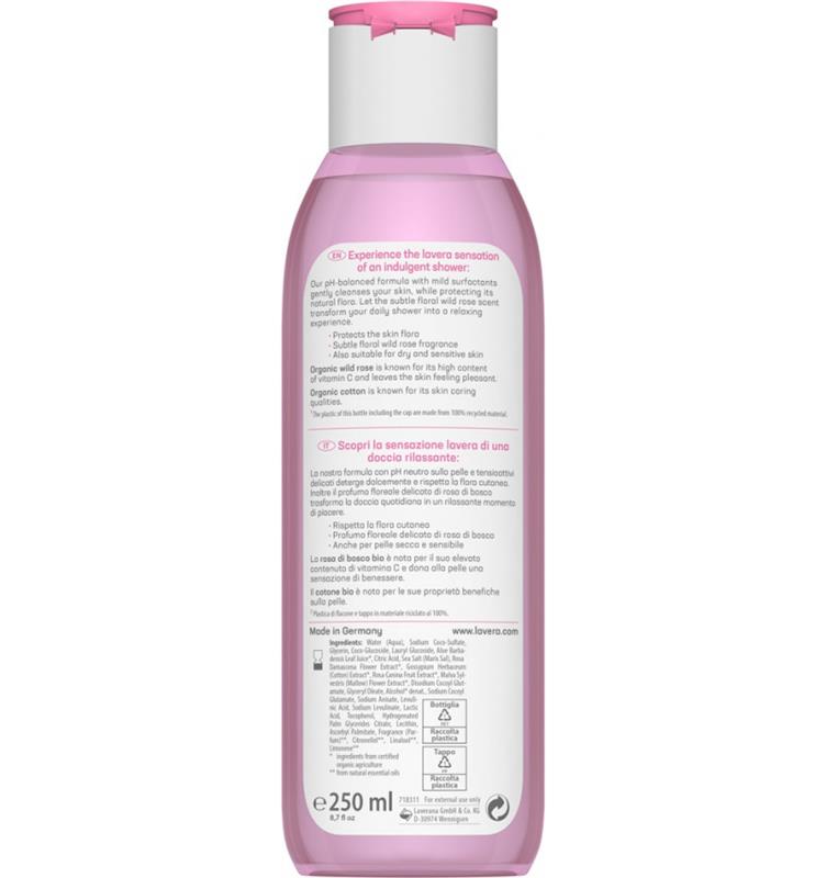 Gel de Dus cu Trandafir Salbatic 250 mililitri Lavera