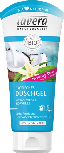 Gel de Dus Exotic cu Cocos si Vanilie Bio Lavera 200ml