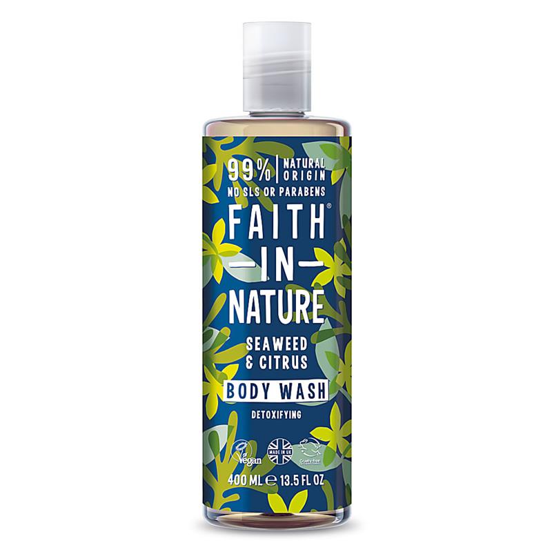 Gel de Dus Natural Detoxifiant cu Alge Marine si Citrice 400 mililitri Faith In Nature