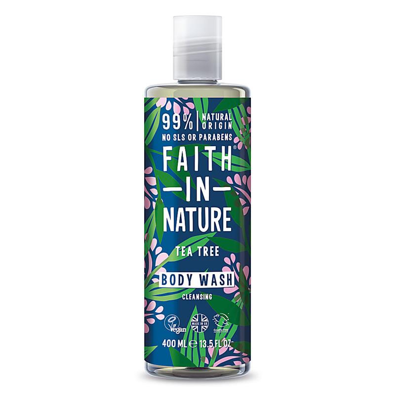 Gel de Dus Natural Purifiant cu Tea Tree 400 mililitri Faith In Nature