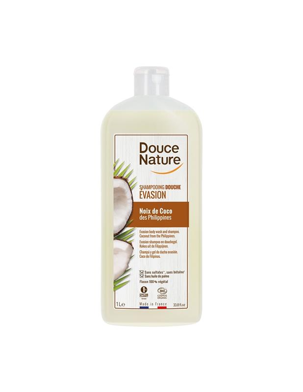 Gel Dus Bio Delicat cu Arome Insulare fara Sulfati Douce Nature 1L