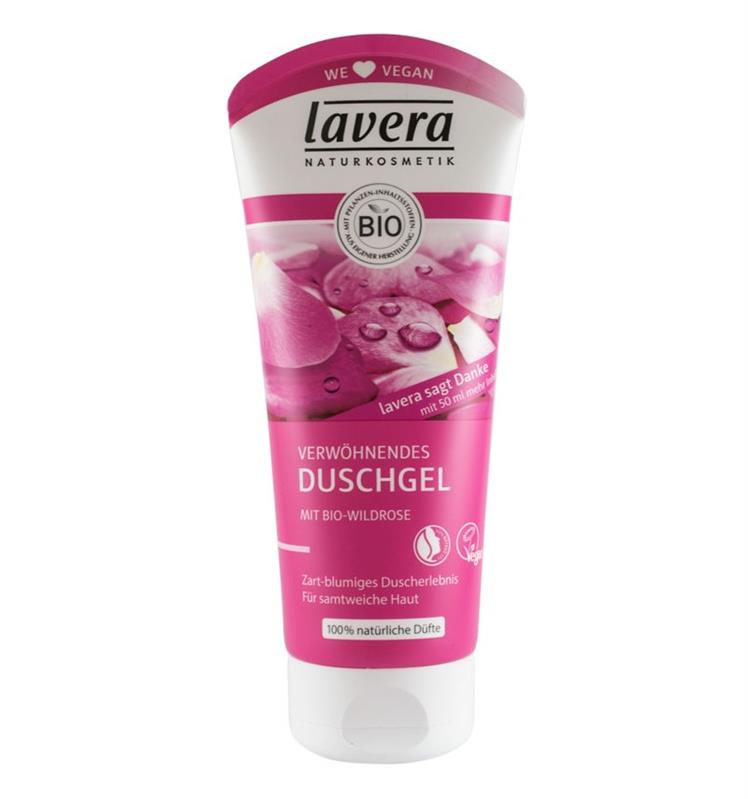 Gel Dus cu Trandafir Salbatic Bio Lavera 200ml