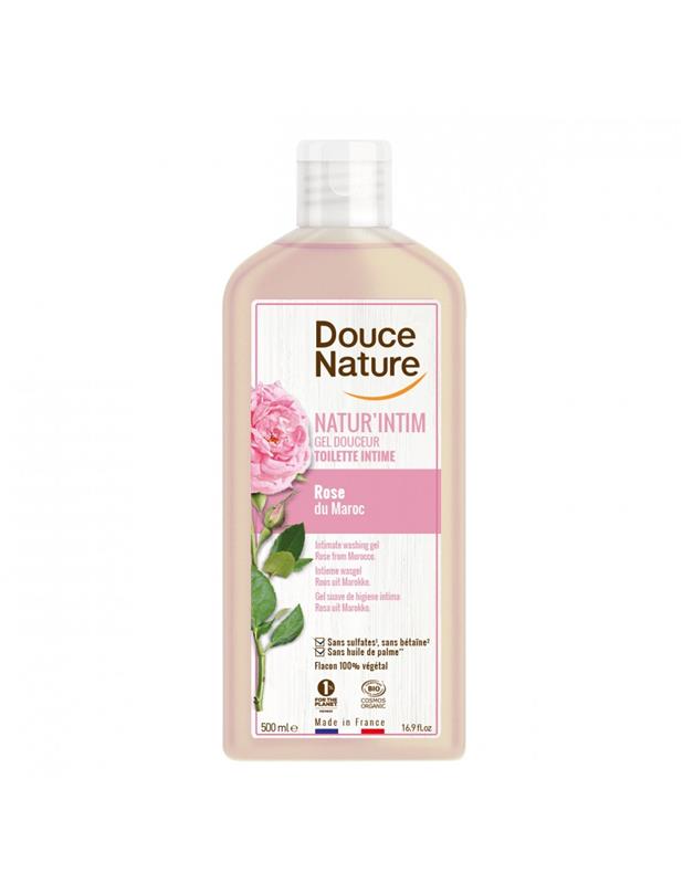 Gel Intim Calmant cu Apa de Trandafir Bio 500ml Douce Nature