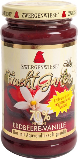 Gem de Capsuni cu Vanilie Indulcit cu Nectar de Agave Bio 225gr Zwergenwiese