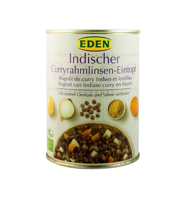 Ghiveci Bio Indian de Linte cu Smantana si Curry Eden 560gr