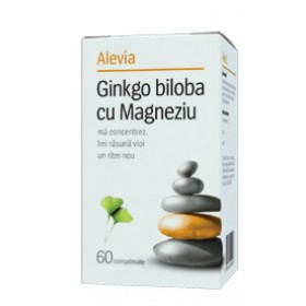 Ginkgo Biloba cu Magneziu Alevia 60cpr