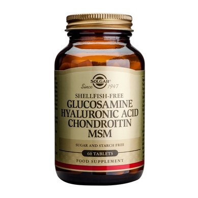 Glucosamine Hyaluronic Acid Chondroitin MSM Solgar 60tbl