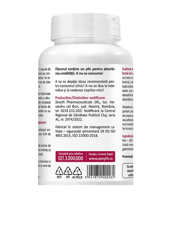 Glutathione 100 miligrame 60 capsule Zenyth