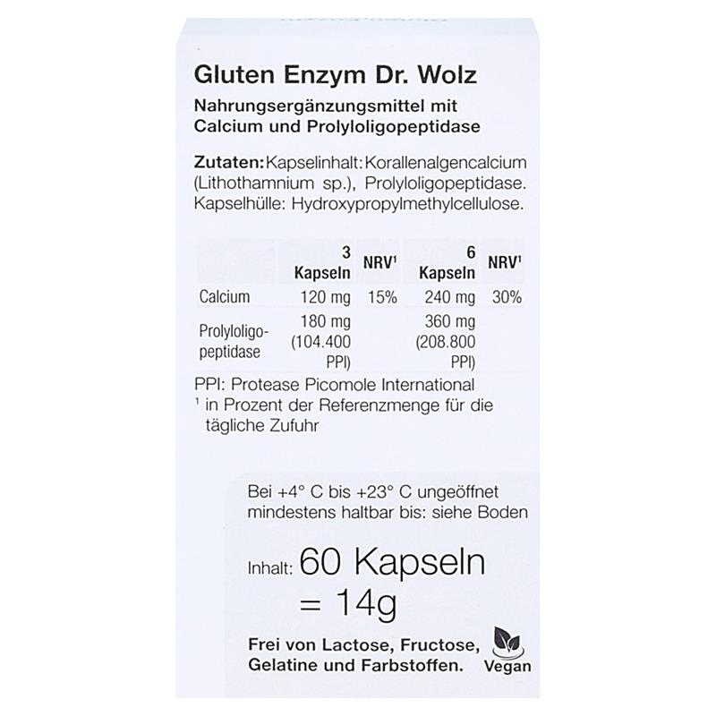 Gluten Enzym + Calcium 60 capsule Dr.Wolz