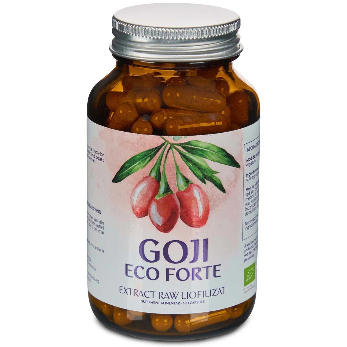 Goji Eco Forte Extract Raw Liofilizat 400 miligrame 120 capsule Aronia Charlottenburg