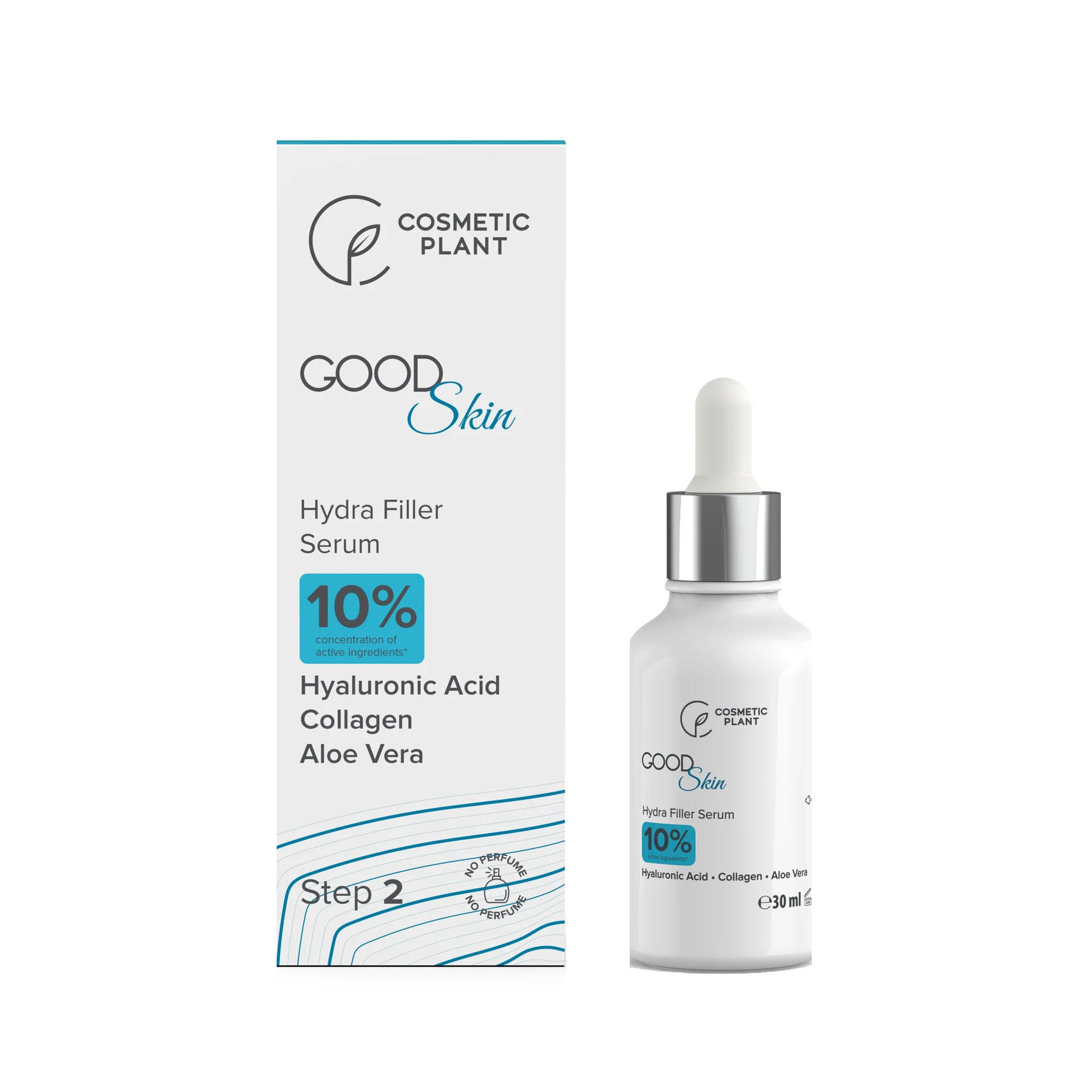 Good Skin Hydra Filler Serum cu Acid Hialironic, Colagen si Aloe Vera 30 mililitri Cosmetic Plant