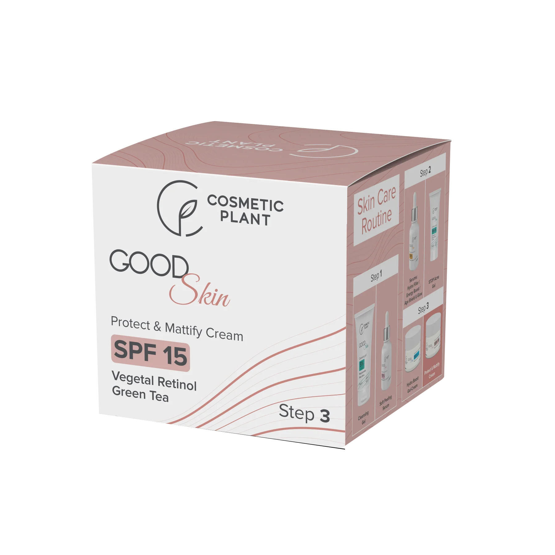 Good Skin Protect & Mattify Cream cu SPF 15 Vegetal Retinol si Ceai Verde 50 mililitri Cosmetic Plant