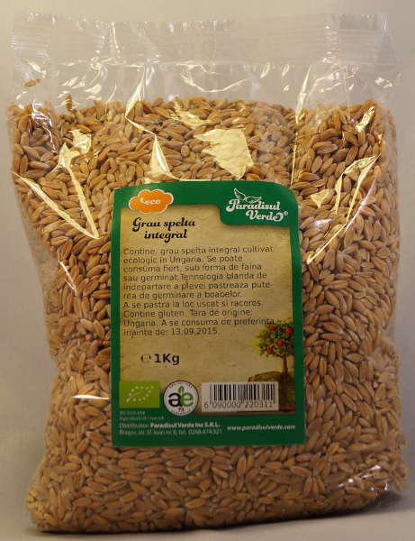 Grau Spelta Integral Bio Paradisul Verde 1kg