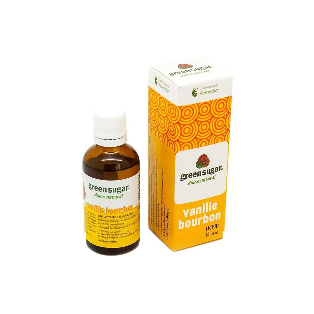 Green Sugar Lichid cu Aroma de Vanilie 50 mililitri Remedia