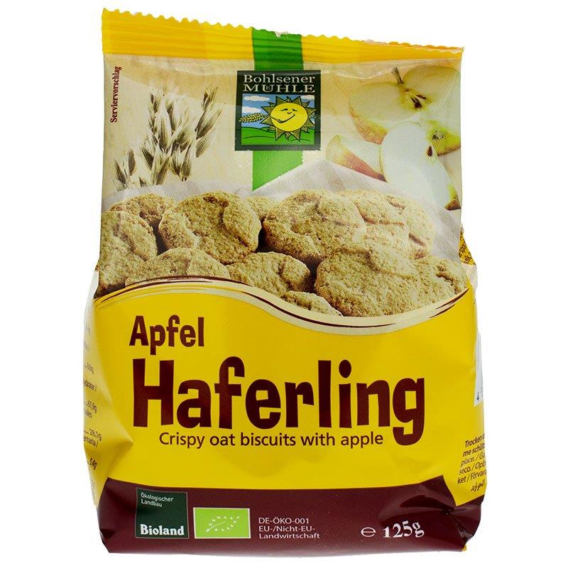 Haferling Biscuiti Ecologici Crocanti din Ovaz cu Mere Bohlsener Pronat 125gr