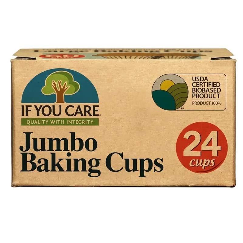 Hartie de Copt Briose Nealbita Fara Clor Compostabila 24 bucati JUMBO If You Care