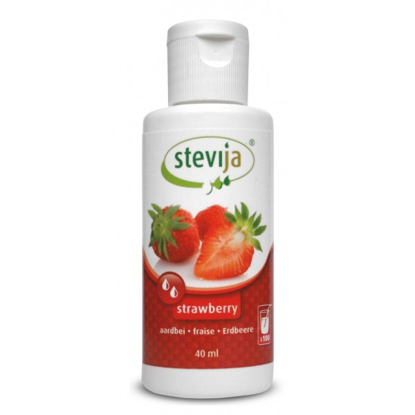 Indulcitor din Stevie cu Aroma Naturala de Capsuni Stevija 40ml
