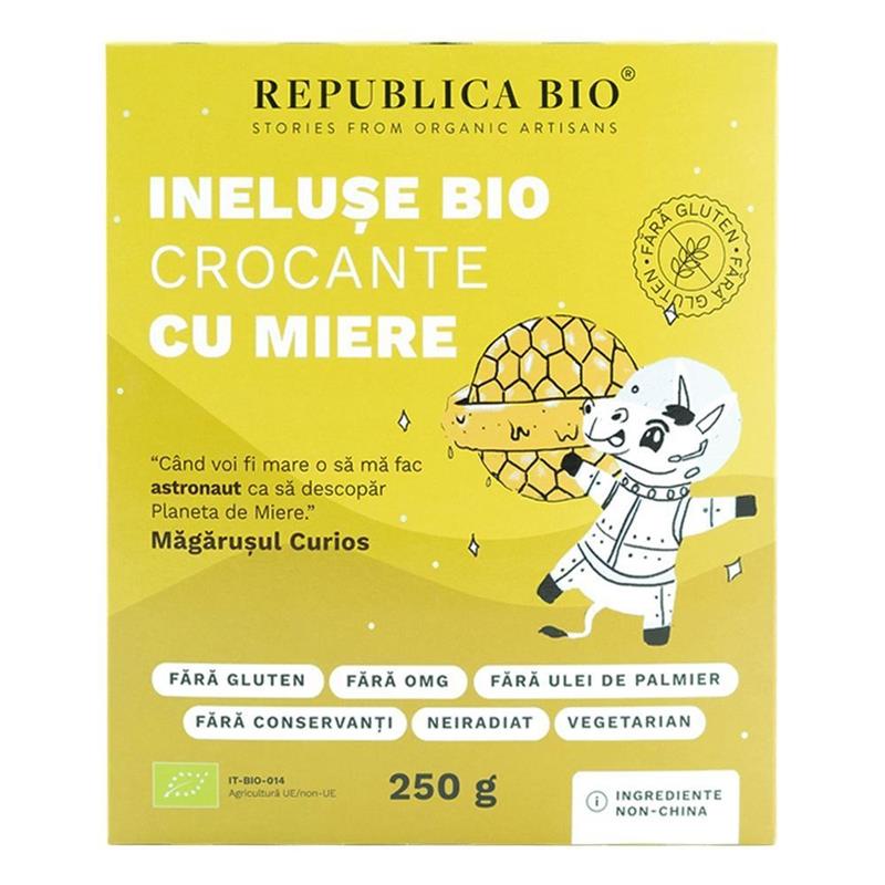 Ineluse Crocante cu Miere Fara Gluten Bio 250 grame Republica Bio