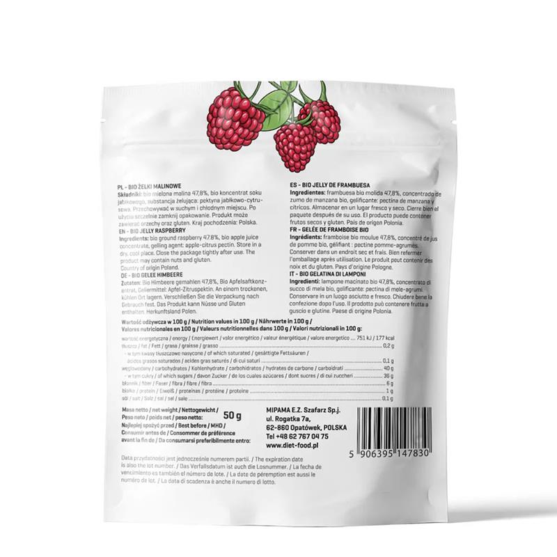 Jeleuri din Zmeura Fara Zahar Bio 50gr Diet Food