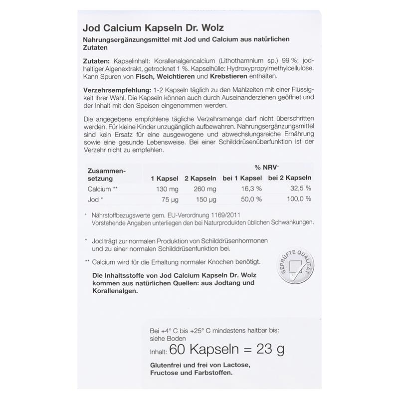 Jod Calcium 60 capsule Dr.Wolz