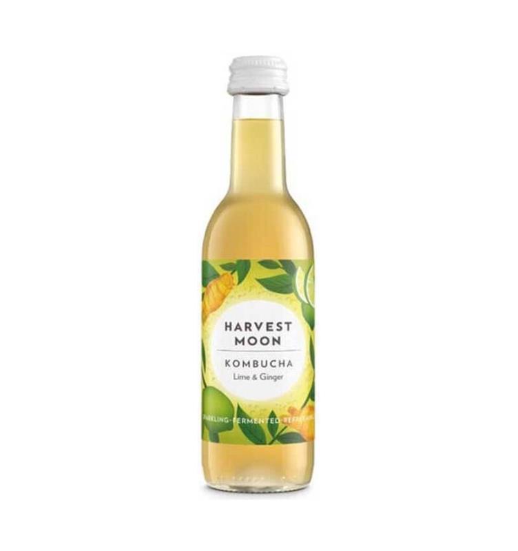 Kombucha cu Limete si Ghimbir Bio 250ml Harvest Moon